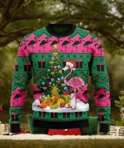 Flamingo Christmas Tree Ugly Christmas Sweater Gift For Men And Women