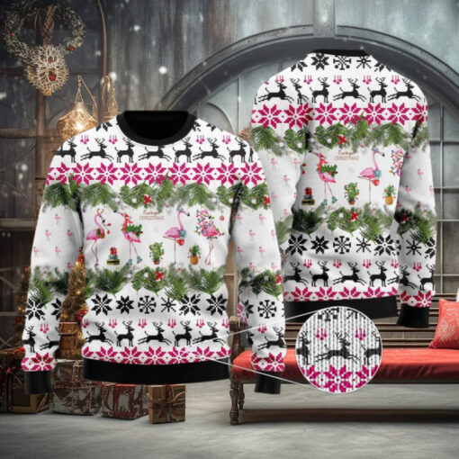 Flamingo Christmas Ugly Christmas Sweater, Christmas Gift, Gift Christmas 2024