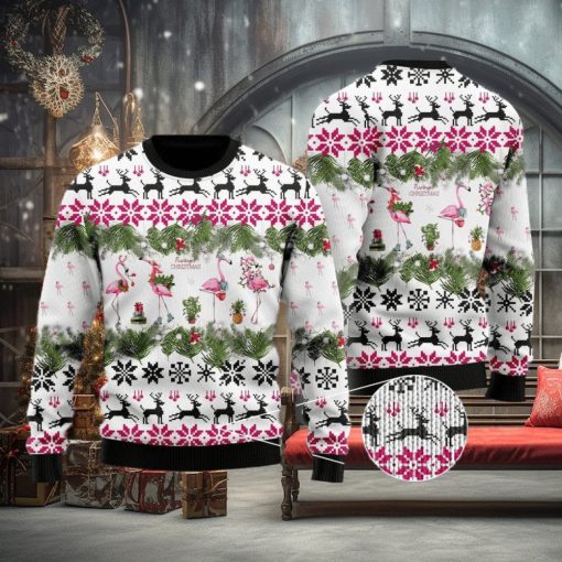 Flamingo Christmas Ugly Christmas Sweater Gift For Men And Women