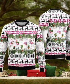 Flamingo Christmas Unisex Ugly Sweater For Men Women