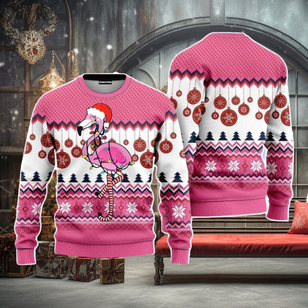 Flamingo Christmas Unisex Ugly Sweater Flamingo Christmas Unisex Ugly Sweater