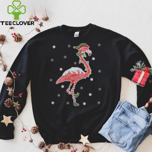 Flamingo Lover Xmas Gift Elf Flamingo Christmas Sweater Shirt