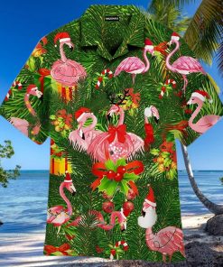Flamingo Merry Christmas Hawaiian Shirt