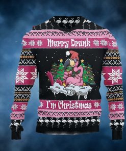 Flamingo Merry Drunk Im Ugly Christmas Sweater