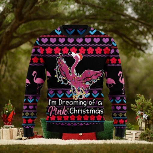 Flamingo Pink Ugly Christmas Sweater For Men And Women
