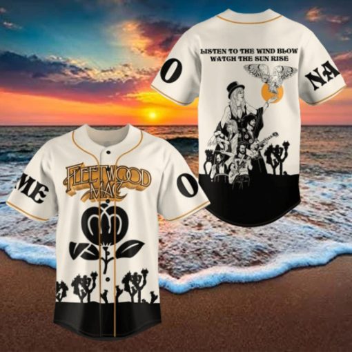 Fleetwood Mac Listen To The Wind Blow Watch The Sun Rise Custom Baseball Jersey