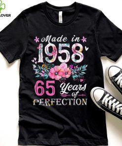 Floral 65th birthday gifts for women, Best of 1958 Birthday T Shirt