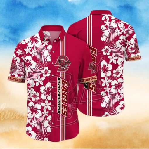 Floral Aloha NCAA Boston College Eagles Hawaiian Shirt Summer Gift For Friend