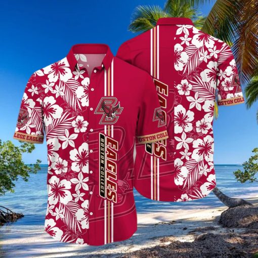 Floral Aloha NCAA Boston College Eagles Hawaiian Shirt Summer Gift For Friend