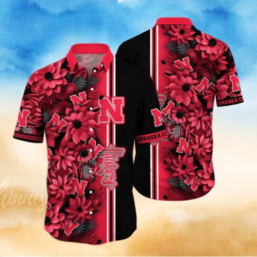 Floral Aloha NCAA Nebraska Cornhuskers Hawaiian Shirt Gift For Beach Lovers