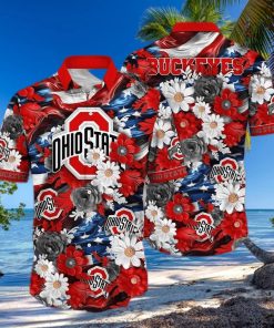 Floral Aloha NCAA Ohio State Buckeyes Hawaiian Shirt Beach Gift For Friend