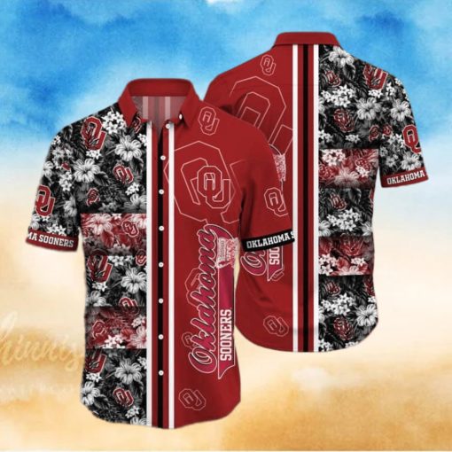 Floral Aloha NCAA Oklahoma Sooners Hawaiian Shirt Beach Gift For Friend