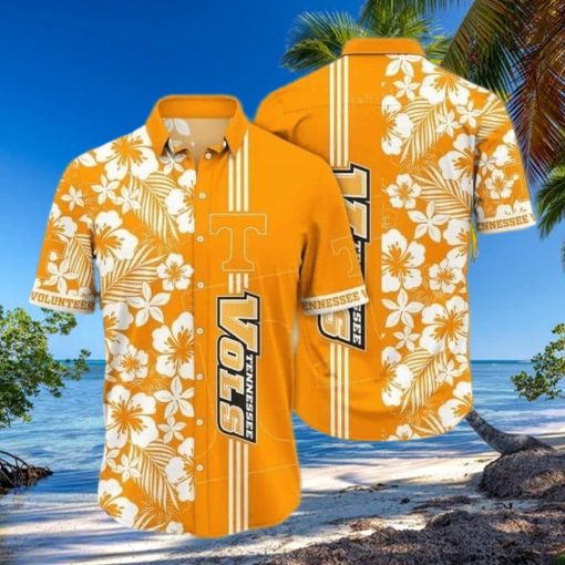 Floral Aloha NCAA Tennessee Volunteers Hawaiian Shirt Practical Beach Gift