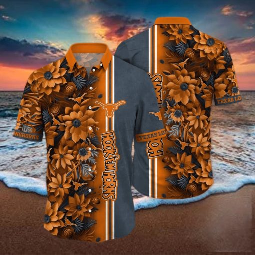 Floral Aloha NCAA Texas Longhorns Hawaiian Shirt Beach Gift For Friend hawaiian hoodie, sweater, longsleeve, shirt v-neck, t-shirt