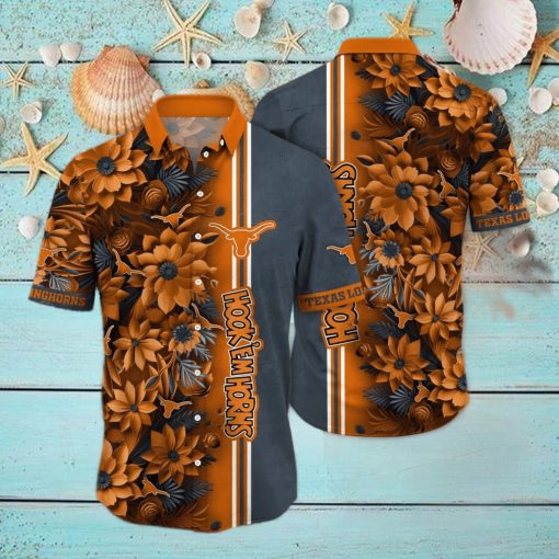 Floral Aloha NCAA Texas Longhorns Hawaiian Shirt Beach Gift For Friend hawaiian hoodie, sweater, longsleeve, shirt v-neck, t-shirt