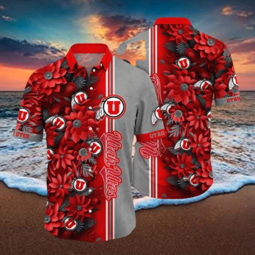 Floral Aloha NCAA Utah Utes Hawaiian Shirt