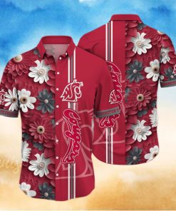 Floral Aloha NCAA Washington State Cougars Hawaiian Shirt Beach Gift For Him