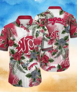 Floral Aloha NCAA Washington State Cougars Hawaiian Shirt Best Beach Gift