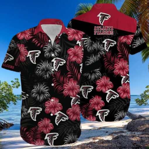 Floral Aloha NFL Atlanta Falcons Hawaiian Shirt Hibiscus Flowers Summer Beach Gift