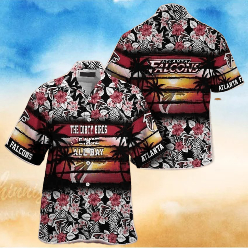 Floral Aloha NFL Atlanta Falcons Hawaiian Shirt The Dirty Birds Came All Day Floral Aloha NFL Atlanta Falcons Hawaiian Shirt The Dirty Birds Came All Day