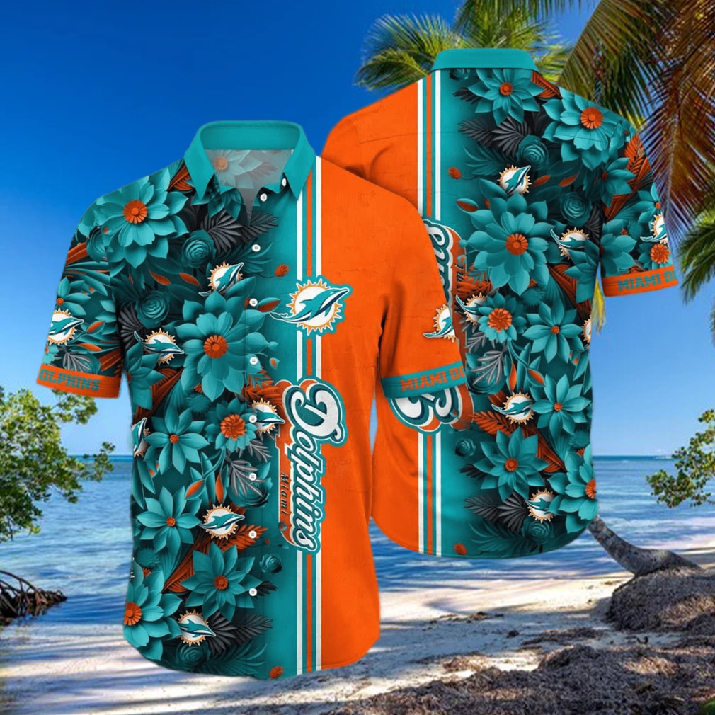 Floral Aloha NFL Miami Dolphins Hawaiian Shirt Beach Lovers Gift hawaiian shirt Floral Aloha NFL Miami Dolphins Hawaiian Shirt Beach Lovers Gift hawaiian shirt