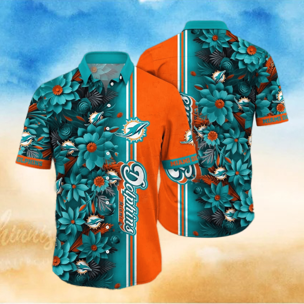 Floral Aloha NFL Miami Dolphins Hawaiian Shirt Beach Lovers Gift hawaiian shirt Floral Aloha NFL Miami Dolphins Hawaiian Shirt Beach Lovers Gift hawaiian shirt