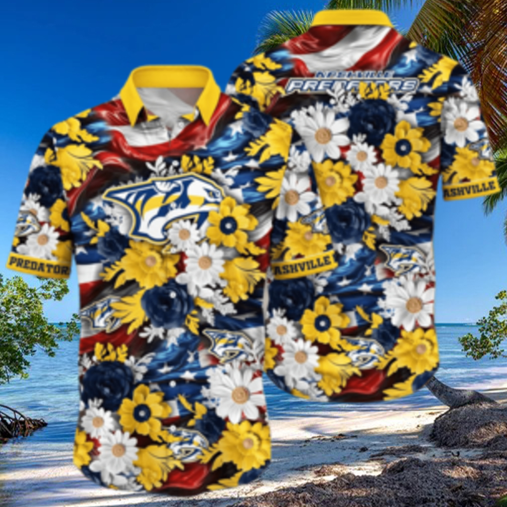 Floral Aloha NHL Nashville Predators Hawaiian Shirt Beach Gift For Friend Floral Aloha NHL Nashville Predators Hawaiian Shirt Beach Gift For Friend