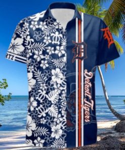 Floral Elegance Detroit Tigers Hawaiian Shirt