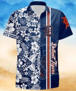 Floral Elegance Detroit Tigers Hawaiian Shirt