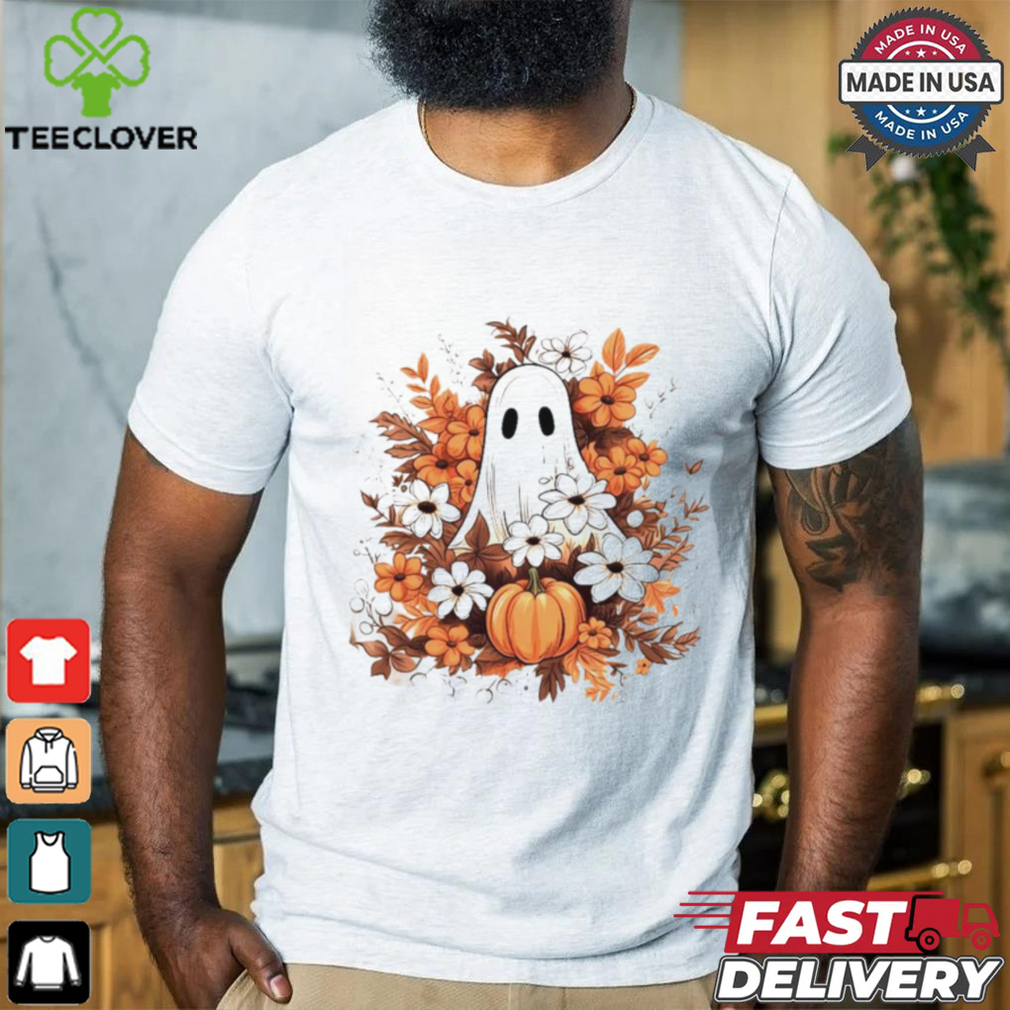 Floral Ghost Halloween Vintage Shirt Floral Ghost Halloween Vintage Shirt