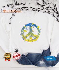 Floral Peace Sign Ukraine T Shirt Sweater Shirt