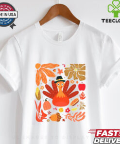 Floral Turkey Thanksgiving Dinner Fall Season T shirt 3 Floral Turkey Thanksgiving Dinner Fall Season T shirt