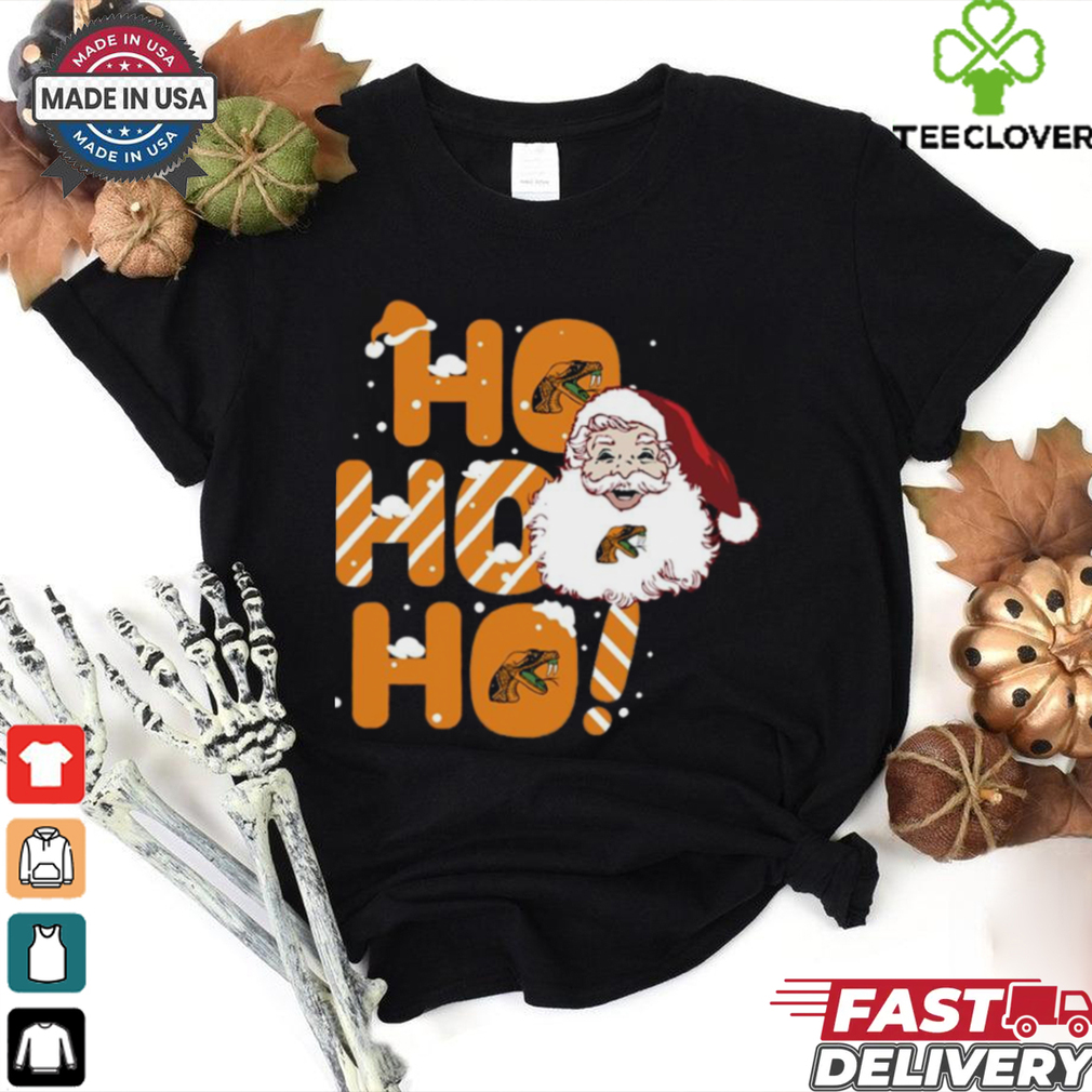 Florida A&M Rattlers Ho Ho Ho Santa Claus Christmas T shirt Florida A&M Rattlers Ho Ho Ho Santa Claus Christmas T shirt