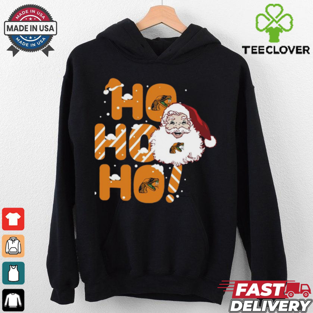 Florida A&M Rattlers Ho Ho Ho Santa Claus Christmas T shirt Florida A&M Rattlers Ho Ho Ho Santa Claus Christmas T shirt