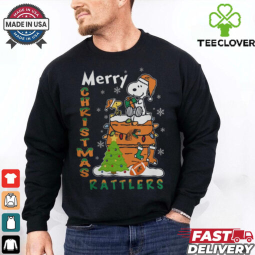 Florida A&M Rattlers Snoopy And Woodstock Merry Christmas Shirt