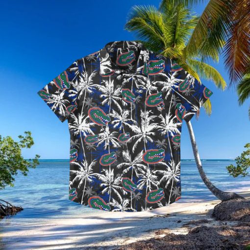 Florida Gators Black Floral Hawaiian Shirt