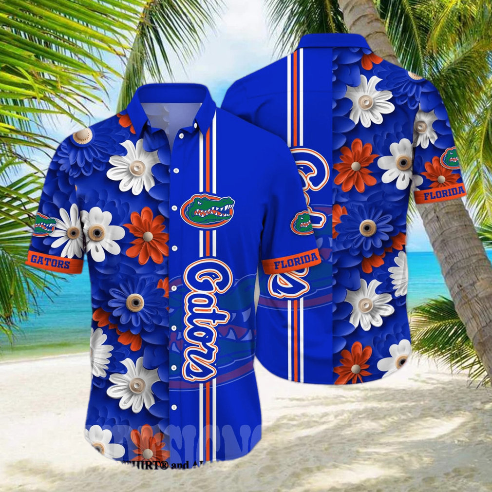 Florida Gators NCAA Flower 3D Hawaiian Shirt Florida Gators NCAA Flower 3D Hawaiian Shirt