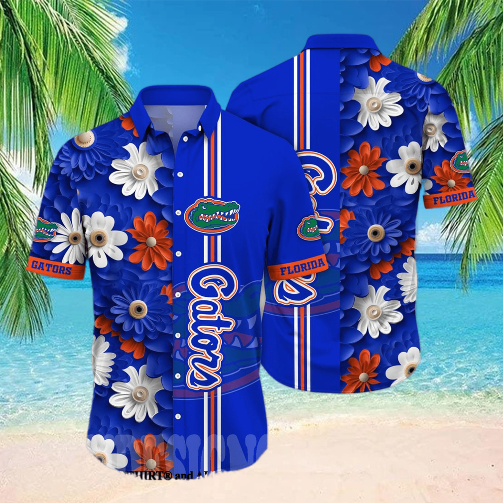 Florida Gators NCAA Flower 3D Hawaiian Shirt Florida Gators NCAA Flower 3D Hawaiian Shirt