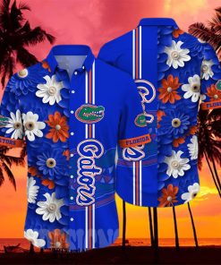 Florida Gators NCAA Flower 3D Hawaiian Shirt 2 Florida Gators NCAA Flower 3D Hawaiian Shirt