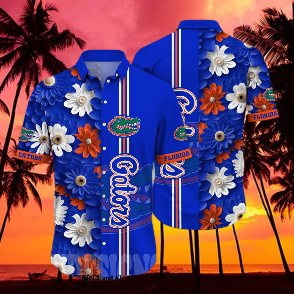 Florida Gators NCAA Flower 3D Hawaiian Shirt Florida Gators NCAA Flower 3D Hawaiian Shirt