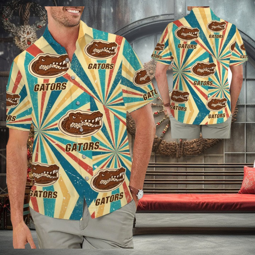 Florida Gators Retro Vintage Style Tropical Hawaiian Shirts Florida Gators Retro Vintage Style Tropical Hawaiian Shirts