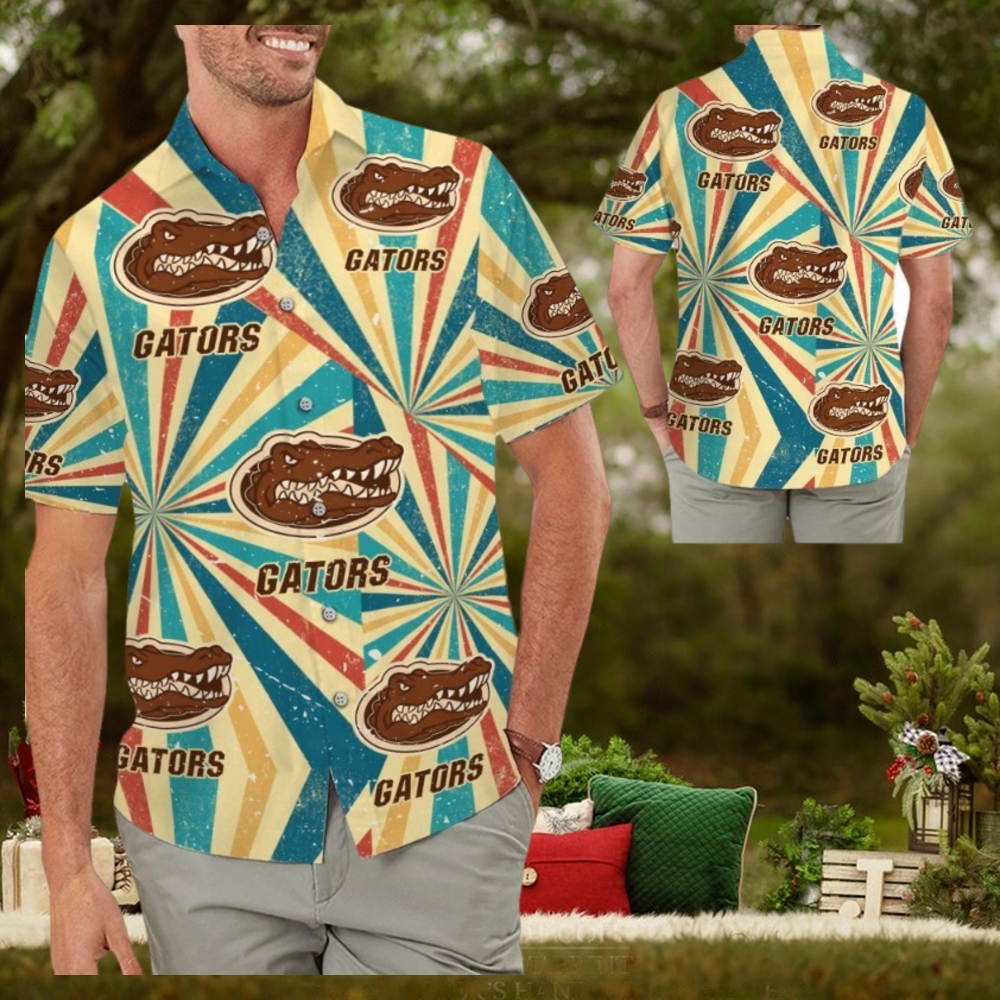Florida Gators Retro Vintage Style Tropical Hawaiian Shirts Florida Gators Retro Vintage Style Tropical Hawaiian Shirts