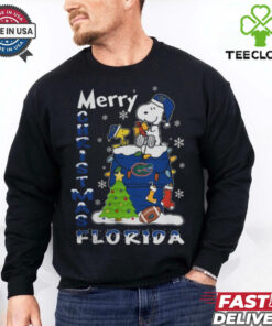 Florida Gators Snoopy And Woodstock Merry Christmas Shirt