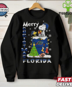 Florida Gators Snoopy And Woodstock Merry Christmas Shirt