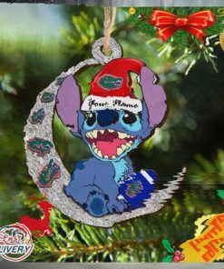 Florida Gators Stitch Christmas Ornament NCAA And Stitch With Moon Ornament