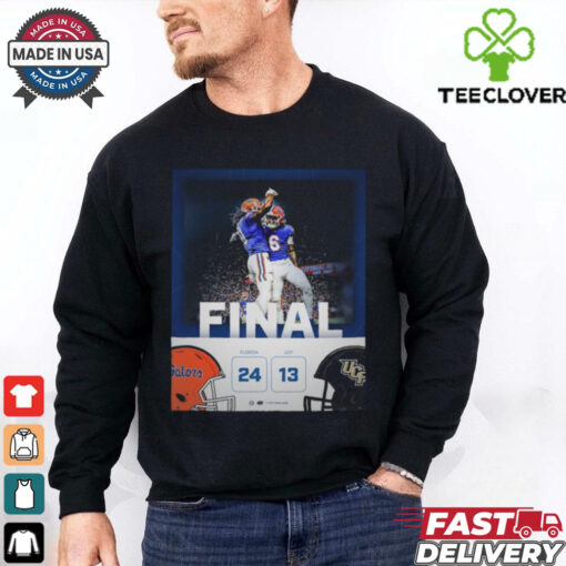 Florida Gators wins 24 13 UCF football 2024 game final score hoodie, sweater, longsleeve, shirt v-neck, t-shirt