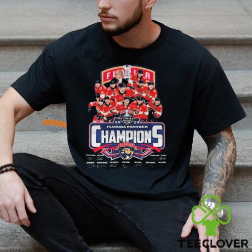 Florida Panther Champions Stanley Cup 2024 Player’s Signatures shirt