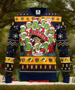 Florida Panthers 12 Grinch Xmas Day Christmas Ugly Sweater