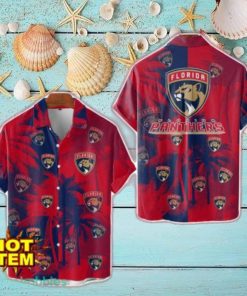 Florida Panthers Hawaiian Shirt 3D Vintage Coconut Pattern Beach Shirt