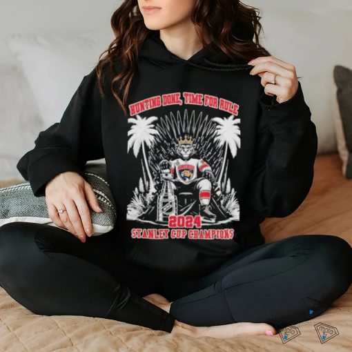 Florida Panthers Mascot King Hunting Done Time For Rule 2024 Stanley Cup Champions Unisex T shirt